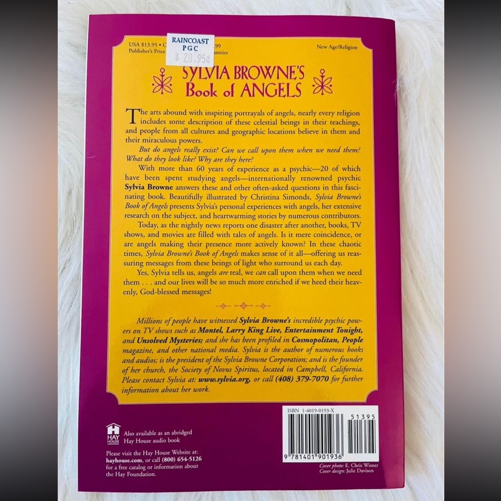 Sylvia Browne Book of Angels Soft Cover Book‎ - Picture 3 of 3